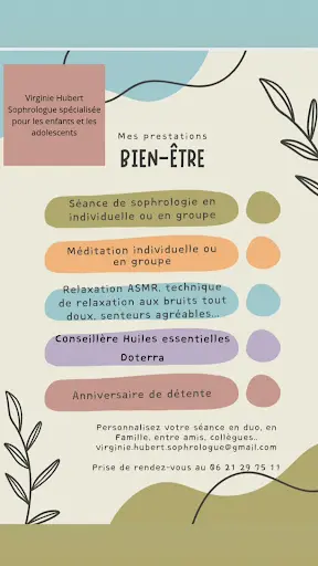 Hubert Virginie Sophrologue Spécialisée Enfants/ Ado