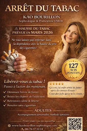 Hypnose Chateaurenard : Arrêt Tabac- Anxiété- Phobie-tocs- Douleurs-stress