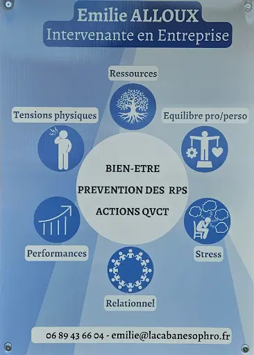 La Cabane Sophro- Emilie Alloux - Sophrologie -hypnose - Interventions Bien Etre/qvct en Entreprise.