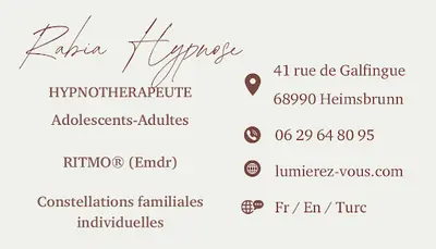 Rabia Vigne, Hypnothérapeute - Emdr - Constellations Familiales Individuelles
