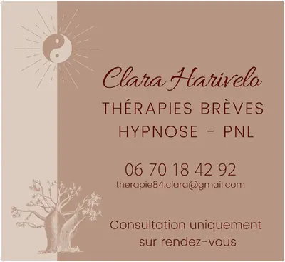 Clara Harivelo - Thérapeute - Praticienne en Thérapies Brèves, Hypnose Ericksonienne, Pnl