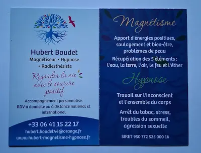 Hubert Boudet : Magnétiseur, Hypnothérapeute, Radiesthésiste