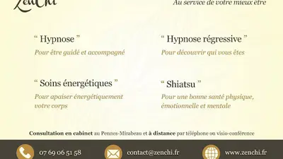Zenchi Hypnose, Shiatsu, Soins Énergétiques - Zahia