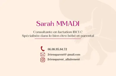 Sarah Mmadi- Consultante Allaitement/lactation Ibclc