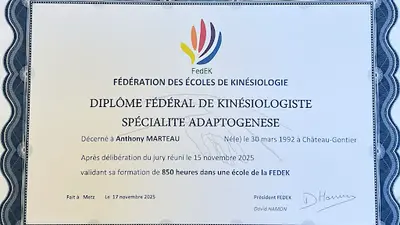 Kinésiologue Diplômé Anthony Marteau