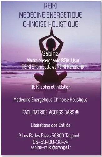 Reiki, Access Bars, Médecine Énergétique Chinoise Holistique..