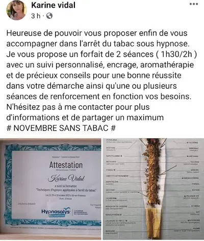 Vidal Karine Praticienne en Thérapie Brève